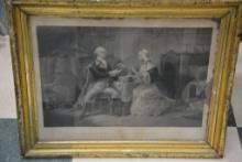 Vintage Framed Print Washington and His Mother