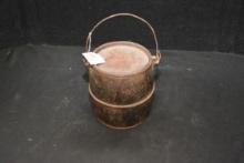 Small Tin Bail Handled Honey Container