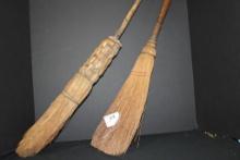 Pair of Handmade Brooms