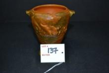 Roseville No. 284-4 Brown Bushberry Vase w/Leaves