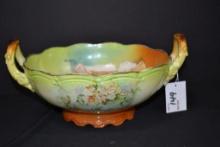Vintage Laughlin Art China No. BB57 Double-Handled Compote w/Rose and Women Pattern