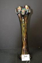 Fenton Irid Carnival 13" Swung Vase