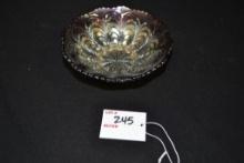 Fenton? Carnival Glass Arces Silver/Purple Bowl; 5"