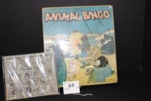 Vintage Animal Bingo (Box Only) and Vintage Animal Bingo Cards
