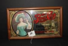 Framed Mirrored Pepsi-Cola Advertising Picture; 16"x8"