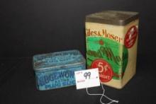 Pair of Vintage Cigar and Chewing Tobacco Tins