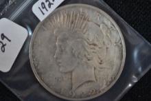 1922-P Peace Dollar; VF/XF