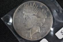 1923-S Peace Dollar; VF/XF