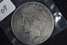 1923-S Peace Dollar; VF/XF