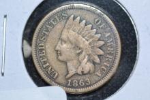 1863 Indian Head Penny; F