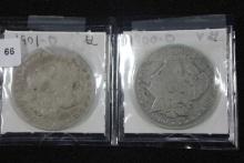 2 - Morgan Dollars including 1901-O and 1900-O; Good; 2xBid