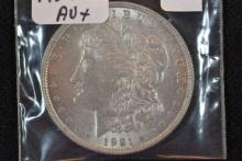 1921 Morgan Dollar; AU+