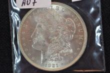 1921 Morgan Dollar; AU