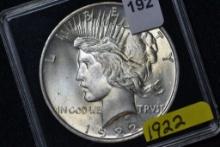 1922 Peace Dollar; Unc.