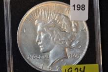 1924 Peace Dollar; Unc.