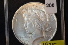 1925 Peace Dollar; Unc.