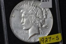 1927-S Peace Dollar; Unc.