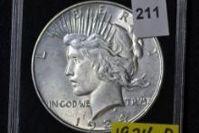 1934-D Peace Dollar; Unc.