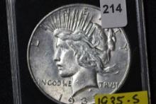 1935-S Peace Dollar; Unc.