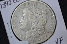 1893-CC Morgan Dollar; VF