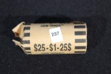 1 Roll of 25 Unc. Sacajawea Dollars; $25 Face Value