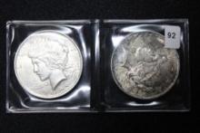 2 - 1923-P Peace Dollars; XF; 2xBid