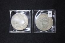 2 - Peace Dollars including 1922-D and 1923-D; VG; 2xBid
