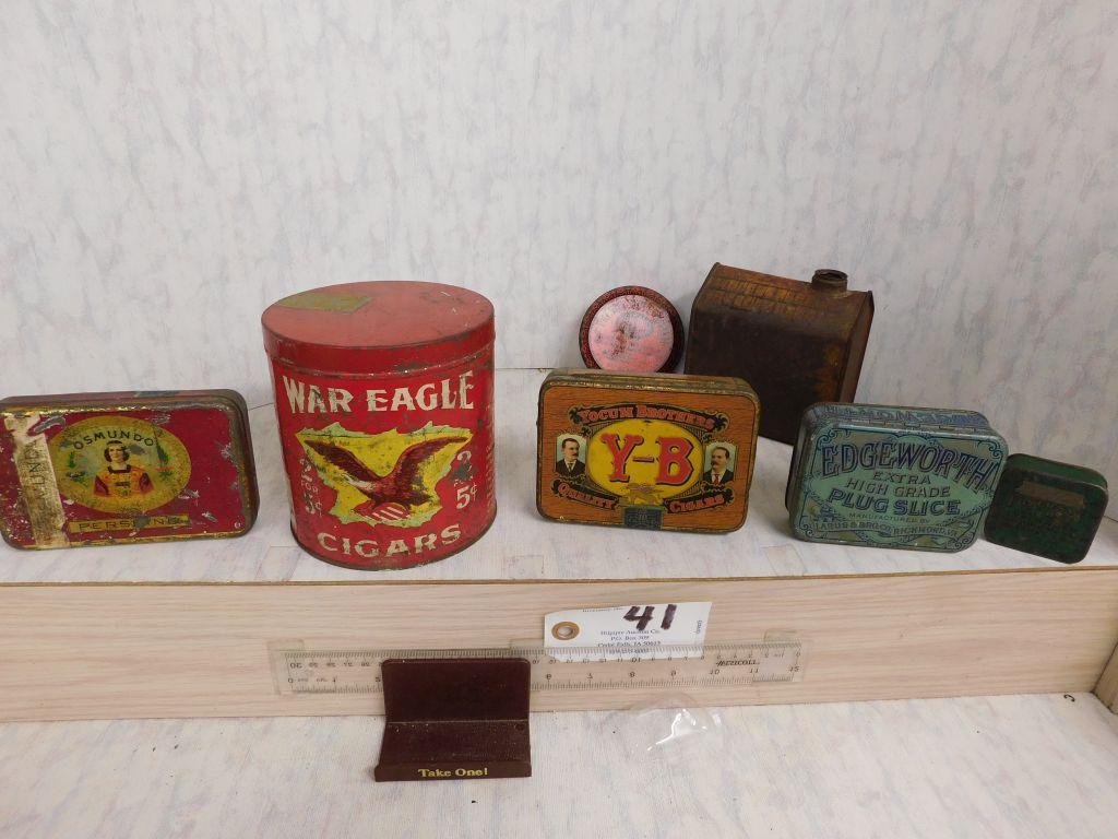 Box Of Assorted Tins.