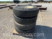 11R24.5 DRIVER TIRES ON BUDD RIMS *SOLD TIMES