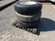 11R24.5 TRAILER TIRES ON BUDD RIMS *SOLD TIMES