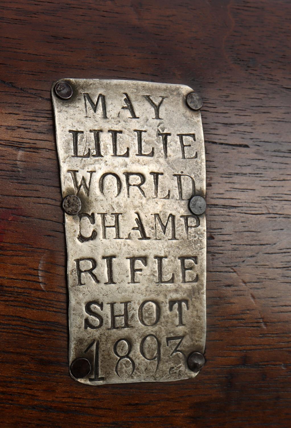 MAY LILLIE 1893 WORLD CHAMPION TRICK SHOT 22 RIFLE