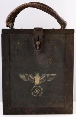 WWII GERMAN REICH BREDA M37 AMMO BOX & 12 CLIPS