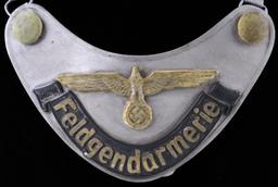 WWII GERMAN THIRD REICH FELDGENDARMERIE GORGET