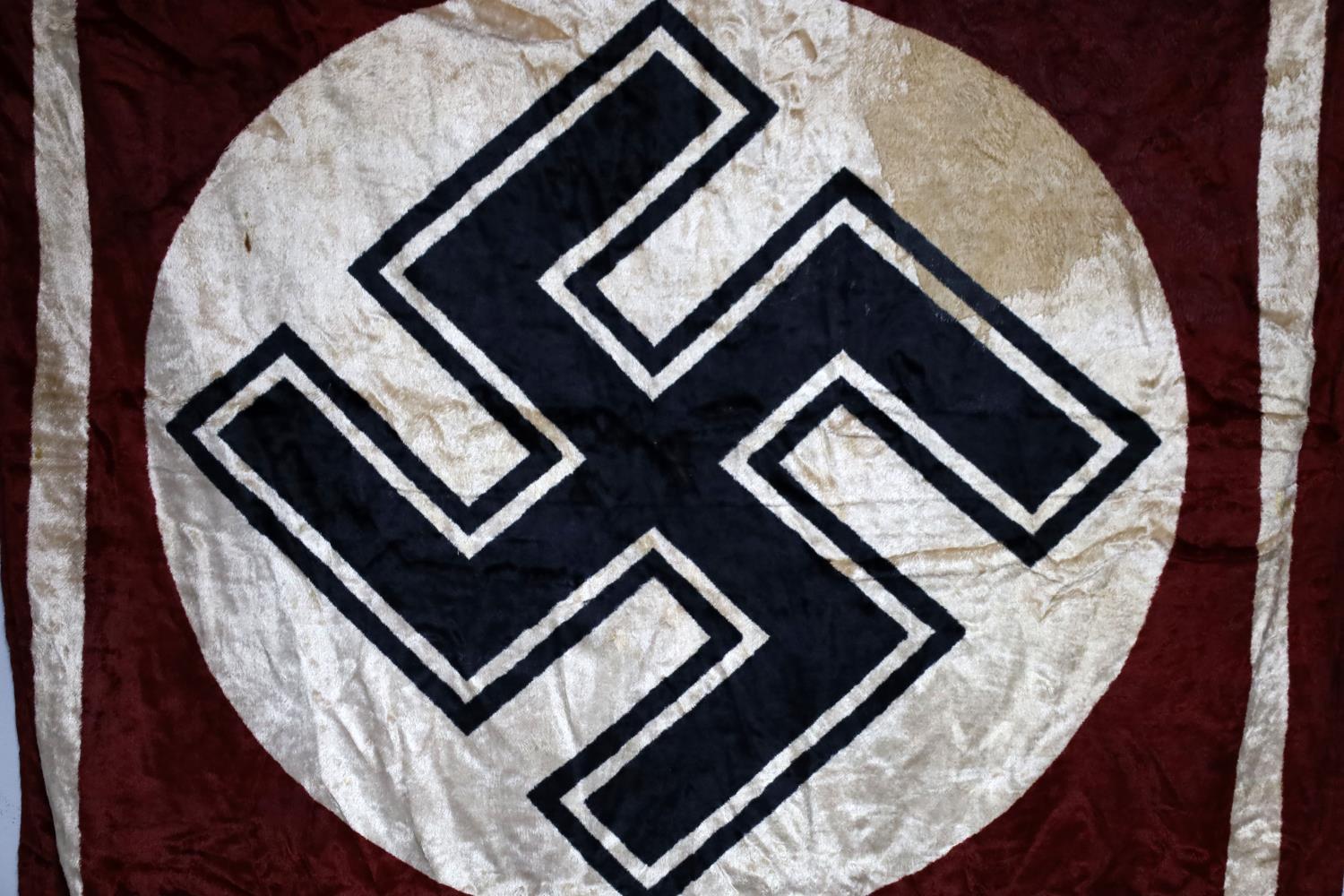 WWII GERMAN VELVET W GOLD TASSELS FLAG