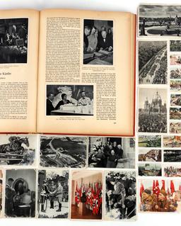 127 WWII GERMAN REICH CIGARETTE CARDS & FULL ALBUM