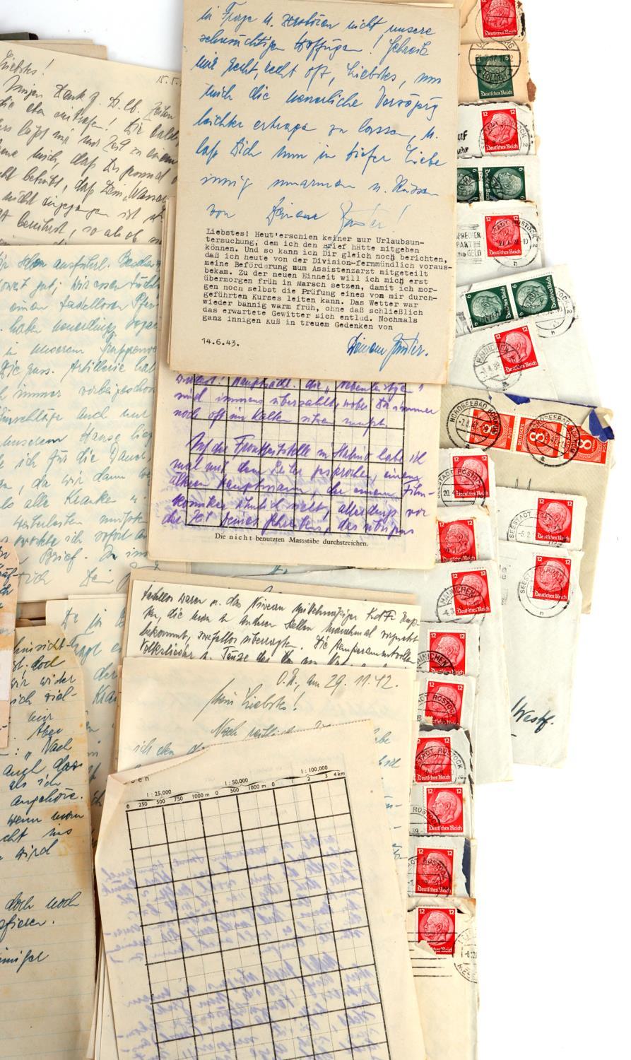 WWII GERMAN WAR TIME LETTERS STAMPS HITLER