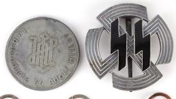 WWII GERMAN SS SPORTS & LONG SERVICE MEDAL LOT