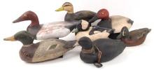 LOT OF 7 WOOD PAINTED DUCK DECOYS