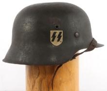 WWII GERMAN THIRD REICH SS M42 STAHLHELM