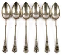 6 WWII GERMAN REICH HITLER YOUTH CASED SPOONS LOT