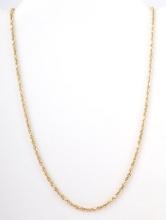 10K YELLOW GOLD ROPE LINK CHAIN NECKLACE 18 INCH