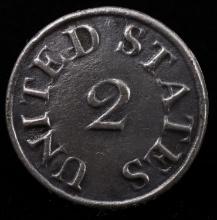 1898 UNITED STATES 2ND INFANTRY REGIMENT  BUTTON
