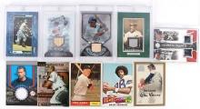 LOT OF 10 BASEBALL CARDS RELIC CARDS AUTOGRAPHS