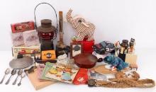 LARGE LOT OF GENERAL ANTIQUES TOYS & COLLECTIBLES