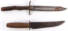 MAKE SHIFT CONFEDERATE FIGHTING KNIFE LOT OF 2