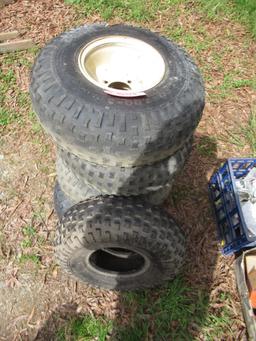 5 TIRES 20 X 7.00 -8 AND ONE TIRE NO RIM