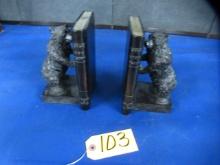 PAIR OF BEAR BOOKENDS
