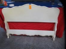 FRENCH PROVINCIAL BED FULL FRAME  W/ METAL RAILS