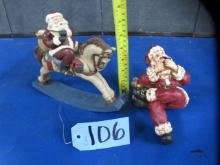 2 ANN PICKARD SANTA FIGURINES