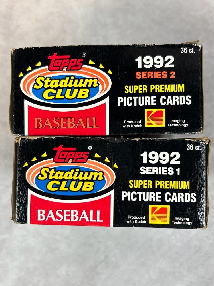 1992 Topps Stadium Club Baseball Series 1 & 2 Unopened 36 ct. boxes